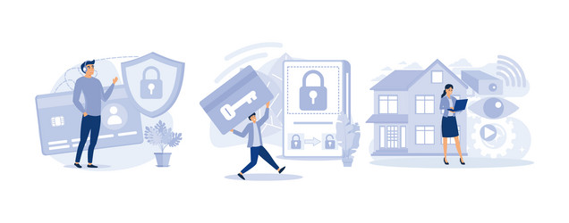 security and identity verification concept smart vector image