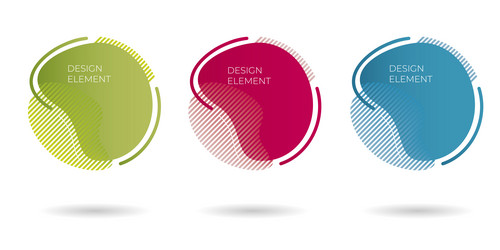 set of modern abstract graphic elements gradient vector image