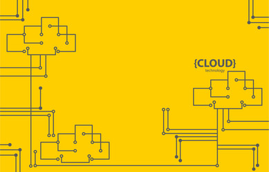 web cloud technology business abstract background vector image