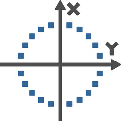 circle plot toolbar icon vector image