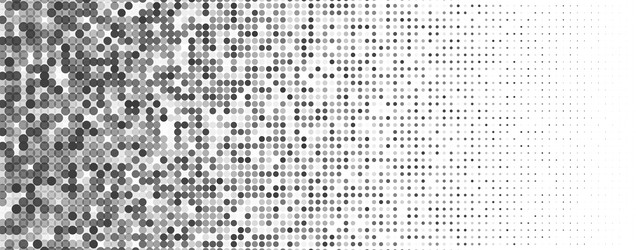 halftone dot pattern gradient grayscale background vector image