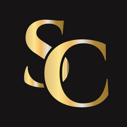 Initial letter sc cs logo design template – Royalty-Free Vector ...