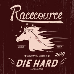 vintage label with horse Vector Image