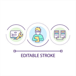 checkout code to fix problems loop concept icon vector image
