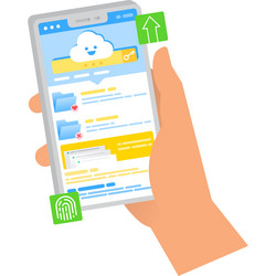 mobile app icon permanent access to file vector image