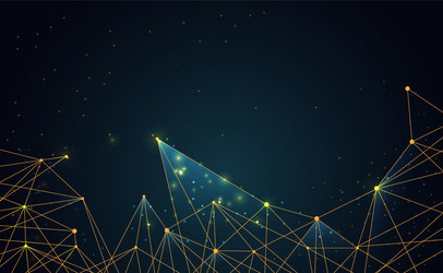 modern abstract network science connection vector image