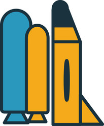spaceship icon simple element from space icons vector image