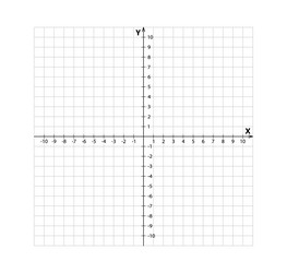 Blank cartesian coordinate system in two Vector Image