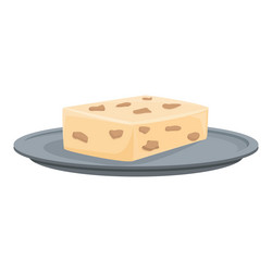 butter meal icon cartoon food dish vector