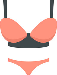 Female swimsuit icon flat isolated vector