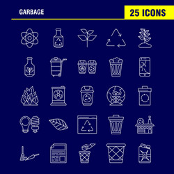 Garbage line icon for web print and mobile uxui vector