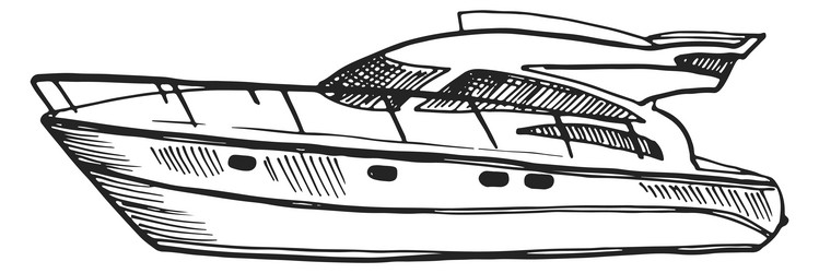 Speed Boat sketch line art illustration 9275560 Vector Art at Vecteezy