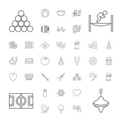 37 play icons vector