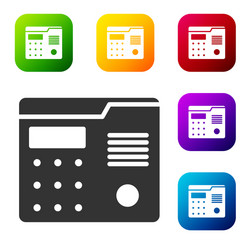 black house intercom system icon isolated on white vector image