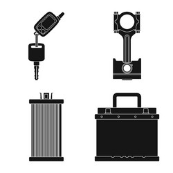 Isolated object of auto and part sign set vector