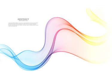 abstract background of smooth colored lines vector image