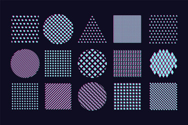 abstract pattern set with chromatic aberration vector image