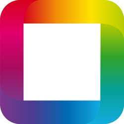 Graphics color square icon gradient vector