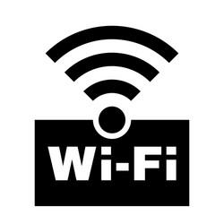 Wifi symbol icon wireless local area networking vector
