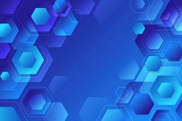 gradient blue hexagonal background design vector image