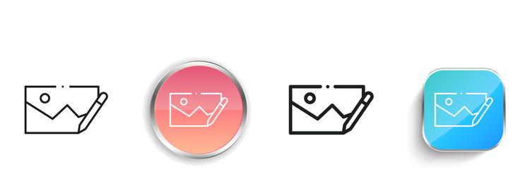 icon thin linear regular and button style design vector image