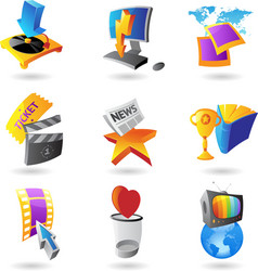 Icons for media vector