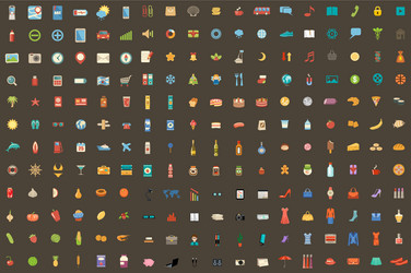 icons on different subjects vector