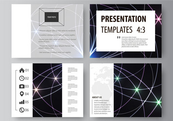 set of business templates for presentation slides vector