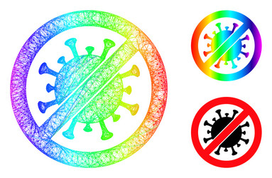 Spectrum net gradient stop virus icon vector
