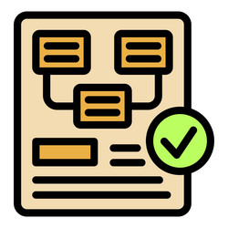 algorithm being approved with green check mark vector image