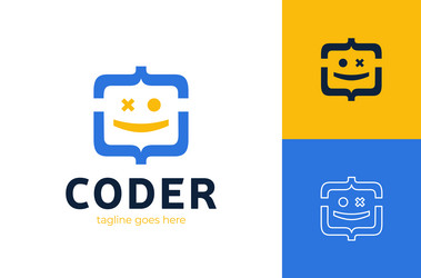Coding Developer Icon - Smile vector image