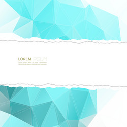 torn paper with triangles and polygon mesh vector image