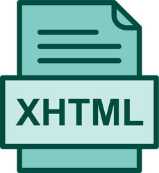 xhtml file document icon vector image