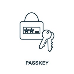data protection line icon simple element from vector image
