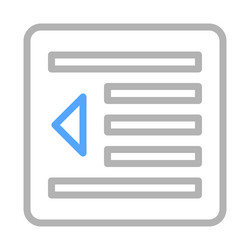 indent left icon concept of text formatting vector image
