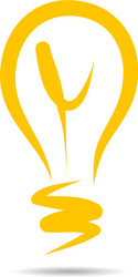 Lightbulb Idea Sketch - Innovation Icon vector image