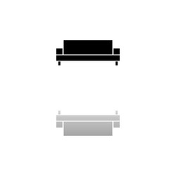 Sofa icon flat Royalty Free Vector Image - VectorStock