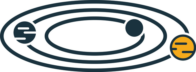 solar system icon simple element from space icons vector image