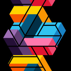 Abstract background 3d cubes cubic elements vector