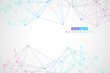geometric abstract background with connected line vector
