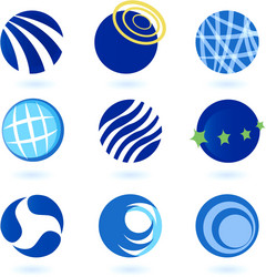 Abstract icons and logos Royalty Free Vector Image