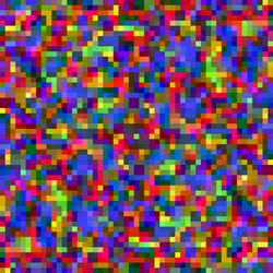 colorful pattern with chaotic pixels vector image