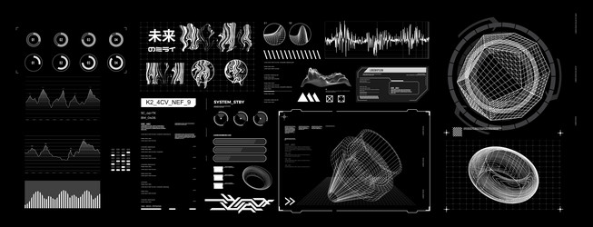 Cyberpunk HUD Interface Element vector image
