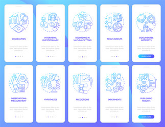 Documents and artifacts onboarding mobile app vector