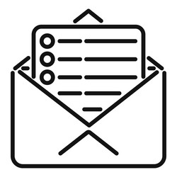 Mail database icon outline platform system vector