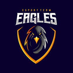 Aggressive Eagle Esports Logo Vector Image