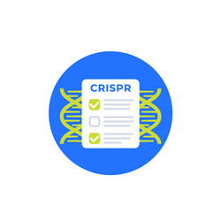 crispr gene engineering flat icon vector