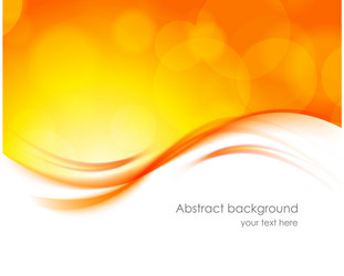 Abstract orange background with sun light rays Vector Image