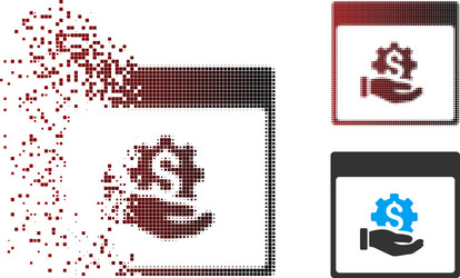 decomposed pixel halftone financial development vector image