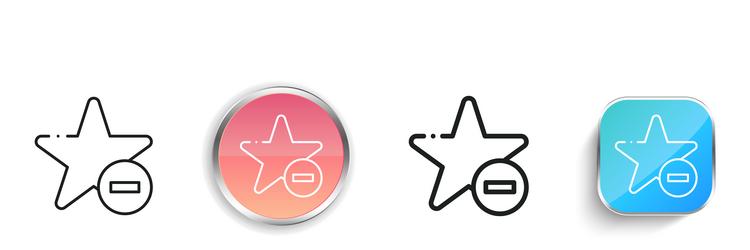 favorite icon thin linear regular and button vector image